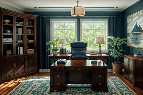 photo from pinterest of nautical-style interior designed (home office interior) with cabinets and plant and desk lamp and office chair and computer desk and cabinets. . . cinematic photo, highly detailed, cinematic lighting, ultra-detailed, ultrarealistic, photorealism, 8k. trending on pinterest. nautical interior design style. masterpiece, cinematic light, ultrarealistic+, photorealistic+, 8k, raw photo, realistic, sharp focus on eyes, (symmetrical eyes), (intact eyes), hyperrealistic, highest quality, best quality, , highly detailed, masterpiece, best quality, extremely detailed 8k wallpaper, masterpiece, best quality, ultra-detailed, best shadow, detailed background, detailed face, detailed eyes, high contrast, best illumination, detailed face, dulux, caustic, dynamic angle, detailed glow. dramatic lighting. highly detailed, insanely detailed hair, symmetrical, intricate details, professionally retouched, 8k high definition. strong bokeh. award winning photo.