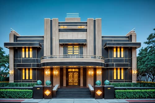 photo from pinterest of art deco-style exterior designed (house exterior exterior) . with bold geometry and rich colors and glamour and exuberant shapes and luxury and abstract patterns and symmetrical designs and geometric shapes. . cinematic photo, highly detailed, cinematic lighting, ultra-detailed, ultrarealistic, photorealism, 8k. trending on pinterest. art deco exterior design style. masterpiece, cinematic light, ultrarealistic+, photorealistic+, 8k, raw photo, realistic, sharp focus on eyes, (symmetrical eyes), (intact eyes), hyperrealistic, highest quality, best quality, , highly detailed, masterpiece, best quality, extremely detailed 8k wallpaper, masterpiece, best quality, ultra-detailed, best shadow, detailed background, detailed face, detailed eyes, high contrast, best illumination, detailed face, dulux, caustic, dynamic angle, detailed glow. dramatic lighting. highly detailed, insanely detailed hair, symmetrical, intricate details, professionally retouched, 8k high definition. strong bokeh. award winning photo.