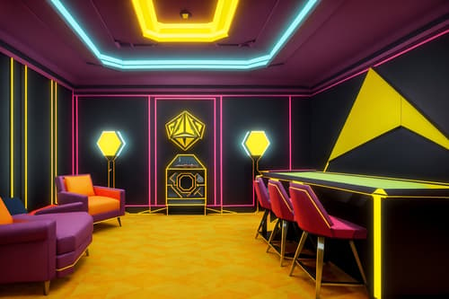 photo from pinterest of art deco-style interior designed (gaming room interior) . with geometric shapes and angular shapes and exuberant shapes and bright and cheerful colors and bold geometry and abstract patterns and glamour and geometric lines. . cinematic photo, highly detailed, cinematic lighting, ultra-detailed, ultrarealistic, photorealism, 8k. trending on pinterest. art deco interior design style. masterpiece, cinematic light, ultrarealistic+, photorealistic+, 8k, raw photo, realistic, sharp focus on eyes, (symmetrical eyes), (intact eyes), hyperrealistic, highest quality, best quality, , highly detailed, masterpiece, best quality, extremely detailed 8k wallpaper, masterpiece, best quality, ultra-detailed, best shadow, detailed background, detailed face, detailed eyes, high contrast, best illumination, detailed face, dulux, caustic, dynamic angle, detailed glow. dramatic lighting. highly detailed, insanely detailed hair, symmetrical, intricate details, professionally retouched, 8k high definition. strong bokeh. award winning photo.