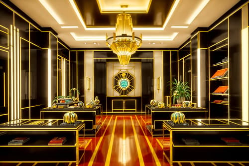 photo from pinterest of art deco-style interior designed (clothing store interior) . with angular shapes and rich colors and symmetrical designs and stream-lined forms and exuberant shapes and bright and cheerful colors and glamour and smooth lines. . cinematic photo, highly detailed, cinematic lighting, ultra-detailed, ultrarealistic, photorealism, 8k. trending on pinterest. art deco interior design style. masterpiece, cinematic light, ultrarealistic+, photorealistic+, 8k, raw photo, realistic, sharp focus on eyes, (symmetrical eyes), (intact eyes), hyperrealistic, highest quality, best quality, , highly detailed, masterpiece, best quality, extremely detailed 8k wallpaper, masterpiece, best quality, ultra-detailed, best shadow, detailed background, detailed face, detailed eyes, high contrast, best illumination, detailed face, dulux, caustic, dynamic angle, detailed glow. dramatic lighting. highly detailed, insanely detailed hair, symmetrical, intricate details, professionally retouched, 8k high definition. strong bokeh. award winning photo.