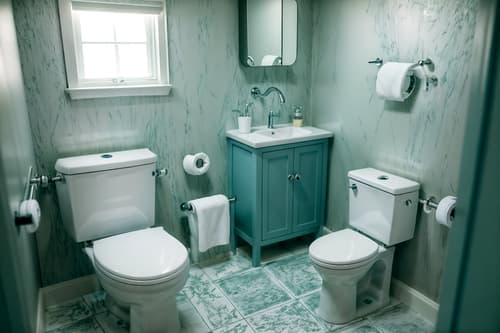 photo from pinterest of coastal-style interior designed (toilet interior) with sink with tap and toilet paper hanger and toilet with toilet seat up and sink with tap. . with . . cinematic photo, highly detailed, cinematic lighting, ultra-detailed, ultrarealistic, photorealism, 8k. trending on pinterest. coastal interior design style. masterpiece, cinematic light, ultrarealistic+, photorealistic+, 8k, raw photo, realistic, sharp focus on eyes, (symmetrical eyes), (intact eyes), hyperrealistic, highest quality, best quality, , highly detailed, masterpiece, best quality, extremely detailed 8k wallpaper, masterpiece, best quality, ultra-detailed, best shadow, detailed background, detailed face, detailed eyes, high contrast, best illumination, detailed face, dulux, caustic, dynamic angle, detailed glow. dramatic lighting. highly detailed, insanely detailed hair, symmetrical, intricate details, professionally retouched, 8k high definition. strong bokeh. award winning photo.