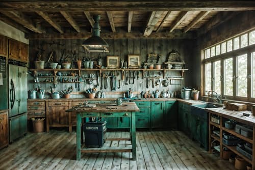 photo from pinterest of coastal-style interior designed (workshop interior) with tool wall and messy and wooden workbench and tool wall. . with . . cinematic photo, highly detailed, cinematic lighting, ultra-detailed, ultrarealistic, photorealism, 8k. trending on pinterest. coastal interior design style. masterpiece, cinematic light, ultrarealistic+, photorealistic+, 8k, raw photo, realistic, sharp focus on eyes, (symmetrical eyes), (intact eyes), hyperrealistic, highest quality, best quality, , highly detailed, masterpiece, best quality, extremely detailed 8k wallpaper, masterpiece, best quality, ultra-detailed, best shadow, detailed background, detailed face, detailed eyes, high contrast, best illumination, detailed face, dulux, caustic, dynamic angle, detailed glow. dramatic lighting. highly detailed, insanely detailed hair, symmetrical, intricate details, professionally retouched, 8k high definition. strong bokeh. award winning photo.