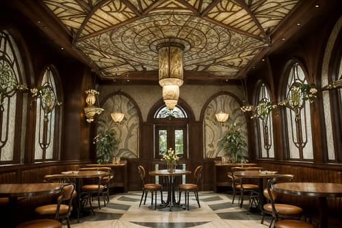 photo from pinterest of art nouveau-style interior designed (coffee shop interior) . with wallpaper pattners of spider webs and ashy colors and natural materials and curved glass and arches and curved forms and wallpaper patterns of stylized flowers and soft, rounded lines and asymmetrical shapes. . cinematic photo, highly detailed, cinematic lighting, ultra-detailed, ultrarealistic, photorealism, 8k. trending on pinterest. art nouveau interior design style. masterpiece, cinematic light, ultrarealistic+, photorealistic+, 8k, raw photo, realistic, sharp focus on eyes, (symmetrical eyes), (intact eyes), hyperrealistic, highest quality, best quality, , highly detailed, masterpiece, best quality, extremely detailed 8k wallpaper, masterpiece, best quality, ultra-detailed, best shadow, detailed background, detailed face, detailed eyes, high contrast, best illumination, detailed face, dulux, caustic, dynamic angle, detailed glow. dramatic lighting. highly detailed, insanely detailed hair, symmetrical, intricate details, professionally retouched, 8k high definition. strong bokeh. award winning photo.