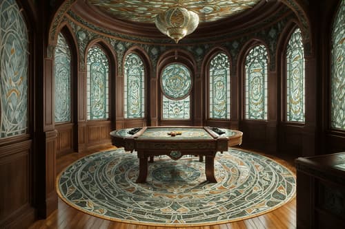 photo from pinterest of art nouveau-style interior designed (gaming room interior) . with wallpaper patterns of feathers and soft, rounded lines and mosaics and curved glass and arches and curved forms and asymmetrical shapes and natural materials and ashy colors. . cinematic photo, highly detailed, cinematic lighting, ultra-detailed, ultrarealistic, photorealism, 8k. trending on pinterest. art nouveau interior design style. masterpiece, cinematic light, ultrarealistic+, photorealistic+, 8k, raw photo, realistic, sharp focus on eyes, (symmetrical eyes), (intact eyes), hyperrealistic, highest quality, best quality, , highly detailed, masterpiece, best quality, extremely detailed 8k wallpaper, masterpiece, best quality, ultra-detailed, best shadow, detailed background, detailed face, detailed eyes, high contrast, best illumination, detailed face, dulux, caustic, dynamic angle, detailed glow. dramatic lighting. highly detailed, insanely detailed hair, symmetrical, intricate details, professionally retouched, 8k high definition. strong bokeh. award winning photo.