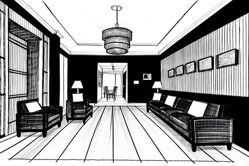 (hand-drawn monochrome black and white sketch line drawing)++ of sketch-style interior designed (hotel lobby) apartment interior. a sketch of interior. with . . a sketch of interior. with hanging lamps and check in desk and sofas. trending on artstation. black and white line drawing sketch without colors. masterpiece, cinematic light, ultrarealistic+, photorealistic+, 8k, raw photo, realistic, sharp focus on eyes, (symmetrical eyes), (intact eyes), hyperrealistic, highest quality, best quality, , highly detailed, masterpiece, best quality, extremely detailed 8k wallpaper, masterpiece, best quality, ultra-detailed, best shadow, detailed background, detailed face, detailed eyes, high contrast, best illumination, detailed face, dulux, caustic, dynamic angle, detailed glow. dramatic lighting. highly detailed, insanely detailed hair, symmetrical, intricate details, professionally retouched, 8k high definition. strong bokeh. award winning photo.