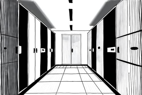 (hand-drawn monochrome black and white sketch line drawing)++ of sketch-style interior designed (drop zone) apartment interior. a sketch of interior. with . . a sketch of interior. with storage drawers and lockers and shelves for shoes. trending on artstation. black and white line drawing sketch without colors. masterpiece, cinematic light, ultrarealistic+, photorealistic+, 8k, raw photo, realistic, sharp focus on eyes, (symmetrical eyes), (intact eyes), hyperrealistic, highest quality, best quality, , highly detailed, masterpiece, best quality, extremely detailed 8k wallpaper, masterpiece, best quality, ultra-detailed, best shadow, detailed background, detailed face, detailed eyes, high contrast, best illumination, detailed face, dulux, caustic, dynamic angle, detailed glow. dramatic lighting. highly detailed, insanely detailed hair, symmetrical, intricate details, professionally retouched, 8k high definition. strong bokeh. award winning photo.