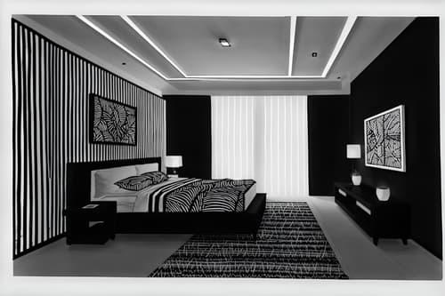 (hand-drawn monochrome black and white sketch line drawing)++ of sketch-style interior designed (bedroom) apartment interior. a sketch of interior. with . . a sketch of interior. with plant and night light and mirror. trending on artstation. black and white line drawing sketch without colors. masterpiece, cinematic light, ultrarealistic+, photorealistic+, 8k, raw photo, realistic, sharp focus on eyes, (symmetrical eyes), (intact eyes), hyperrealistic, highest quality, best quality, , highly detailed, masterpiece, best quality, extremely detailed 8k wallpaper, masterpiece, best quality, ultra-detailed, best shadow, detailed background, detailed face, detailed eyes, high contrast, best illumination, detailed face, dulux, caustic, dynamic angle, detailed glow. dramatic lighting. highly detailed, insanely detailed hair, symmetrical, intricate details, professionally retouched, 8k high definition. strong bokeh. award winning photo.