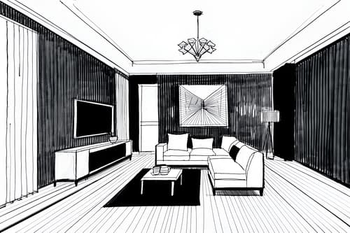 (hand-drawn monochrome black and white sketch line drawing)++ of sketch-style interior designed (exhibition space) apartment interior. a sketch of interior. with . . a sketch of interior. trending on artstation. black and white line drawing sketch without colors. masterpiece, cinematic light, ultrarealistic+, photorealistic+, 8k, raw photo, realistic, sharp focus on eyes, (symmetrical eyes), (intact eyes), hyperrealistic, highest quality, best quality, , highly detailed, masterpiece, best quality, extremely detailed 8k wallpaper, masterpiece, best quality, ultra-detailed, best shadow, detailed background, detailed face, detailed eyes, high contrast, best illumination, detailed face, dulux, caustic, dynamic angle, detailed glow. dramatic lighting. highly detailed, insanely detailed hair, symmetrical, intricate details, professionally retouched, 8k high definition. strong bokeh. award winning photo.