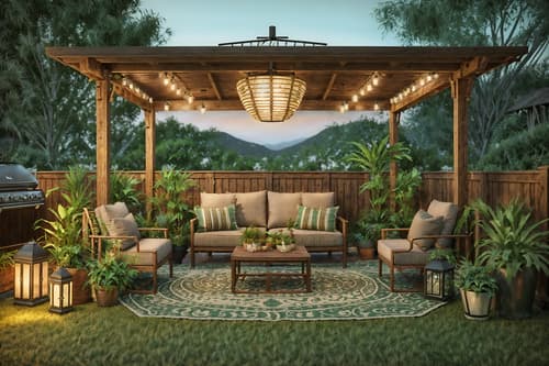 photo from pinterest of boho-chic-style designed (outdoor patio ) with plant and deck with deck chairs and patio couch with pillows and grass and barbeque or grill and plant. . . cinematic photo, highly detailed, cinematic lighting, ultra-detailed, ultrarealistic, photorealism, 8k. trending on pinterest. boho-chic design style. masterpiece, cinematic light, ultrarealistic+, photorealistic+, 8k, raw photo, realistic, sharp focus on eyes, (symmetrical eyes), (intact eyes), hyperrealistic, highest quality, best quality, , highly detailed, masterpiece, best quality, extremely detailed 8k wallpaper, masterpiece, best quality, ultra-detailed, best shadow, detailed background, detailed face, detailed eyes, high contrast, best illumination, detailed face, dulux, caustic, dynamic angle, detailed glow. dramatic lighting. highly detailed, insanely detailed hair, symmetrical, intricate details, professionally retouched, 8k high definition. strong bokeh. award winning photo.