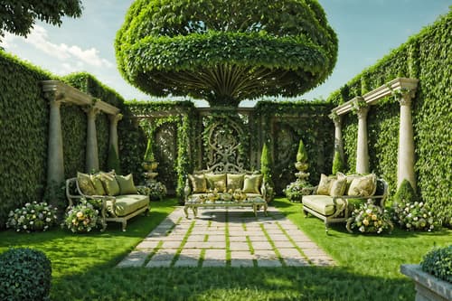 photo from pinterest of baroque-style designed (outdoor garden ) with garden plants and grass and garden tree and garden plants. . with sensuous richness and tension and drama and heavy moldings and opulent and colossal furniture and crystal and glass accents and pedestal feet and luxurious floral and damask fabrics. . cinematic photo, highly detailed, cinematic lighting, ultra-detailed, ultrarealistic, photorealism, 8k. trending on pinterest. baroque design style. masterpiece, cinematic light, ultrarealistic+, photorealistic+, 8k, raw photo, realistic, sharp focus on eyes, (symmetrical eyes), (intact eyes), hyperrealistic, highest quality, best quality, , highly detailed, masterpiece, best quality, extremely detailed 8k wallpaper, masterpiece, best quality, ultra-detailed, best shadow, detailed background, detailed face, detailed eyes, high contrast, best illumination, detailed face, dulux, caustic, dynamic angle, detailed glow. dramatic lighting. highly detailed, insanely detailed hair, symmetrical, intricate details, professionally retouched, 8k high definition. strong bokeh. award winning photo.