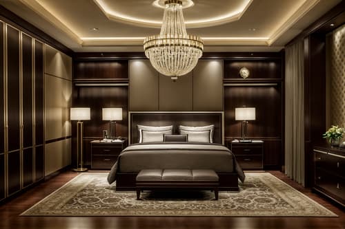 photo from pinterest of luxury-style interior designed (hotel room interior) with working desk with desk chair and dresser closet and storage bench or ottoman and bedside table or night stand and accent chair and night light and plant and bed. . . cinematic photo, highly detailed, cinematic lighting, ultra-detailed, ultrarealistic, photorealism, 8k. trending on pinterest. luxury interior design style. masterpiece, cinematic light, ultrarealistic+, photorealistic+, 8k, raw photo, realistic, sharp focus on eyes, (symmetrical eyes), (intact eyes), hyperrealistic, highest quality, best quality, , highly detailed, masterpiece, best quality, extremely detailed 8k wallpaper, masterpiece, best quality, ultra-detailed, best shadow, detailed background, detailed face, detailed eyes, high contrast, best illumination, detailed face, dulux, caustic, dynamic angle, detailed glow. dramatic lighting. highly detailed, insanely detailed hair, symmetrical, intricate details, professionally retouched, 8k high definition. strong bokeh. award winning photo.