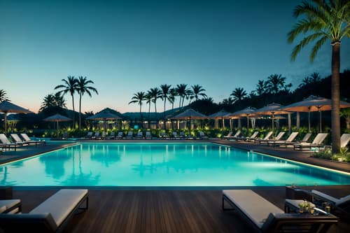 photo from pinterest of luxury-style designed (outdoor pool area ) with pool lounge chairs and pool lights and pool and pool lounge chairs. . . cinematic photo, highly detailed, cinematic lighting, ultra-detailed, ultrarealistic, photorealism, 8k. trending on pinterest. luxury design style. masterpiece, cinematic light, ultrarealistic+, photorealistic+, 8k, raw photo, realistic, sharp focus on eyes, (symmetrical eyes), (intact eyes), hyperrealistic, highest quality, best quality, , highly detailed, masterpiece, best quality, extremely detailed 8k wallpaper, masterpiece, best quality, ultra-detailed, best shadow, detailed background, detailed face, detailed eyes, high contrast, best illumination, detailed face, dulux, caustic, dynamic angle, detailed glow. dramatic lighting. highly detailed, insanely detailed hair, symmetrical, intricate details, professionally retouched, 8k high definition. strong bokeh. award winning photo.