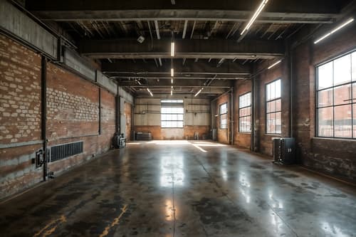 photo from pinterest of industrial-style interior designed (exhibition space interior) . with exposed brick and open floorplan and reclaimed wood and metal panels and utilitarian objects and neutral tones and exposed concrete and exposed rafters. . cinematic photo, highly detailed, cinematic lighting, ultra-detailed, ultrarealistic, photorealism, 8k. trending on pinterest. industrial interior design style. masterpiece, cinematic light, ultrarealistic+, photorealistic+, 8k, raw photo, realistic, sharp focus on eyes, (symmetrical eyes), (intact eyes), hyperrealistic, highest quality, best quality, , highly detailed, masterpiece, best quality, extremely detailed 8k wallpaper, masterpiece, best quality, ultra-detailed, best shadow, detailed background, detailed face, detailed eyes, high contrast, best illumination, detailed face, dulux, caustic, dynamic angle, detailed glow. dramatic lighting. highly detailed, insanely detailed hair, symmetrical, intricate details, professionally retouched, 8k high definition. strong bokeh. award winning photo.