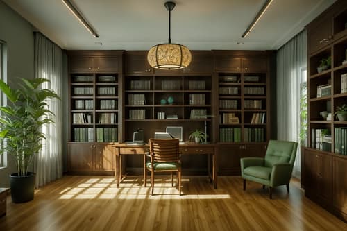 photo from pinterest of eco-friendly-style interior designed (study room interior) with plant and lounge chair and writing desk and desk lamp and bookshelves and cabinets and office chair and plant. . . cinematic photo, highly detailed, cinematic lighting, ultra-detailed, ultrarealistic, photorealism, 8k. trending on pinterest. eco-friendly interior design style. masterpiece, cinematic light, ultrarealistic+, photorealistic+, 8k, raw photo, realistic, sharp focus on eyes, (symmetrical eyes), (intact eyes), hyperrealistic, highest quality, best quality, , highly detailed, masterpiece, best quality, extremely detailed 8k wallpaper, masterpiece, best quality, ultra-detailed, best shadow, detailed background, detailed face, detailed eyes, high contrast, best illumination, detailed face, dulux, caustic, dynamic angle, detailed glow. dramatic lighting. highly detailed, insanely detailed hair, symmetrical, intricate details, professionally retouched, 8k high definition. strong bokeh. award winning photo.