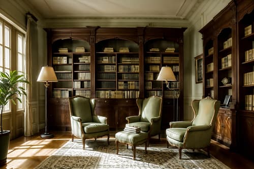 photo from pinterest of french-style interior designed (study room interior) with plant and bookshelves and writing desk and desk lamp and office chair and cabinets and lounge chair and plant. . . cinematic photo, highly detailed, cinematic lighting, ultra-detailed, ultrarealistic, photorealism, 8k. trending on pinterest. french interior design style. masterpiece, cinematic light, ultrarealistic+, photorealistic+, 8k, raw photo, realistic, sharp focus on eyes, (symmetrical eyes), (intact eyes), hyperrealistic, highest quality, best quality, , highly detailed, masterpiece, best quality, extremely detailed 8k wallpaper, masterpiece, best quality, ultra-detailed, best shadow, detailed background, detailed face, detailed eyes, high contrast, best illumination, detailed face, dulux, caustic, dynamic angle, detailed glow. dramatic lighting. highly detailed, insanely detailed hair, symmetrical, intricate details, professionally retouched, 8k high definition. strong bokeh. award winning photo.