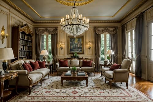 photo from pinterest of french-style interior designed (living room interior) with coffee tables and televisions and occasional tables and electric lamps and bookshelves and chairs and plant and rug. . . cinematic photo, highly detailed, cinematic lighting, ultra-detailed, ultrarealistic, photorealism, 8k. trending on pinterest. french interior design style. masterpiece, cinematic light, ultrarealistic+, photorealistic+, 8k, raw photo, realistic, sharp focus on eyes, (symmetrical eyes), (intact eyes), hyperrealistic, highest quality, best quality, , highly detailed, masterpiece, best quality, extremely detailed 8k wallpaper, masterpiece, best quality, ultra-detailed, best shadow, detailed background, detailed face, detailed eyes, high contrast, best illumination, detailed face, dulux, caustic, dynamic angle, detailed glow. dramatic lighting. highly detailed, insanely detailed hair, symmetrical, intricate details, professionally retouched, 8k high definition. strong bokeh. award winning photo.