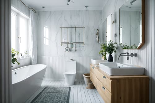 photo from pinterest of scandinavian-style interior designed (bathroom interior) with shower and mirror and plant and waste basket and toilet seat and bath towel and bathtub and bathroom sink with faucet. . with . . cinematic photo, highly detailed, cinematic lighting, ultra-detailed, ultrarealistic, photorealism, 8k. trending on pinterest. scandinavian interior design style. masterpiece, cinematic light, ultrarealistic+, photorealistic+, 8k, raw photo, realistic, sharp focus on eyes, (symmetrical eyes), (intact eyes), hyperrealistic, highest quality, best quality, , highly detailed, masterpiece, best quality, extremely detailed 8k wallpaper, masterpiece, best quality, ultra-detailed, best shadow, detailed background, detailed face, detailed eyes, high contrast, best illumination, detailed face, dulux, caustic, dynamic angle, detailed glow. dramatic lighting. highly detailed, insanely detailed hair, symmetrical, intricate details, professionally retouched, 8k high definition. strong bokeh. award winning photo.