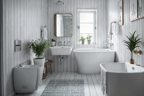 photo from pinterest of scandinavian-style interior designed (bathroom interior) with shower and mirror and plant and waste basket and toilet seat and bath towel and bathtub and bathroom sink with faucet. . with . . cinematic photo, highly detailed, cinematic lighting, ultra-detailed, ultrarealistic, photorealism, 8k. trending on pinterest. scandinavian interior design style. masterpiece, cinematic light, ultrarealistic+, photorealistic+, 8k, raw photo, realistic, sharp focus on eyes, (symmetrical eyes), (intact eyes), hyperrealistic, highest quality, best quality, , highly detailed, masterpiece, best quality, extremely detailed 8k wallpaper, masterpiece, best quality, ultra-detailed, best shadow, detailed background, detailed face, detailed eyes, high contrast, best illumination, detailed face, dulux, caustic, dynamic angle, detailed glow. dramatic lighting. highly detailed, insanely detailed hair, symmetrical, intricate details, professionally retouched, 8k high definition. strong bokeh. award winning photo.