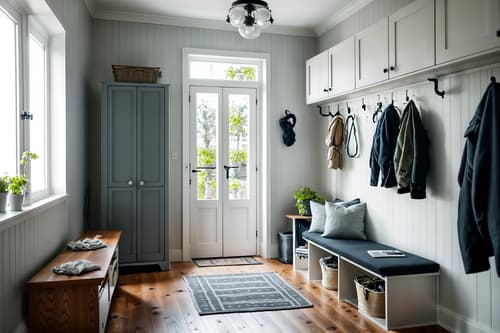 photo from pinterest of scandinavian-style interior designed (drop zone interior) with wall hooks for coats and storage baskets and cubbies and shelves for shoes and a bench and lockers and storage drawers and cabinets. . with . . cinematic photo, highly detailed, cinematic lighting, ultra-detailed, ultrarealistic, photorealism, 8k. trending on pinterest. scandinavian interior design style. masterpiece, cinematic light, ultrarealistic+, photorealistic+, 8k, raw photo, realistic, sharp focus on eyes, (symmetrical eyes), (intact eyes), hyperrealistic, highest quality, best quality, , highly detailed, masterpiece, best quality, extremely detailed 8k wallpaper, masterpiece, best quality, ultra-detailed, best shadow, detailed background, detailed face, detailed eyes, high contrast, best illumination, detailed face, dulux, caustic, dynamic angle, detailed glow. dramatic lighting. highly detailed, insanely detailed hair, symmetrical, intricate details, professionally retouched, 8k high definition. strong bokeh. award winning photo.