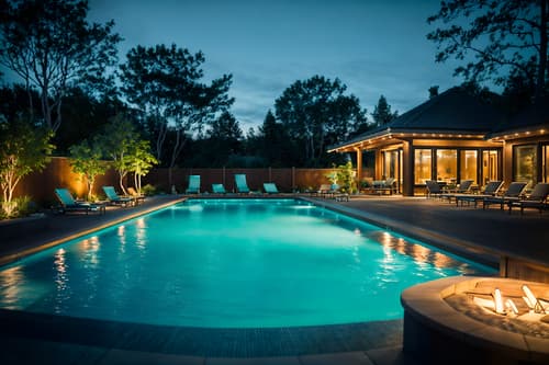 photo from pinterest of scandinavian-style designed (outdoor pool area ) with pool lights and pool lounge chairs and pool and pool lights. . with . . cinematic photo, highly detailed, cinematic lighting, ultra-detailed, ultrarealistic, photorealism, 8k. trending on pinterest. scandinavian design style. masterpiece, cinematic light, ultrarealistic+, photorealistic+, 8k, raw photo, realistic, sharp focus on eyes, (symmetrical eyes), (intact eyes), hyperrealistic, highest quality, best quality, , highly detailed, masterpiece, best quality, extremely detailed 8k wallpaper, masterpiece, best quality, ultra-detailed, best shadow, detailed background, detailed face, detailed eyes, high contrast, best illumination, detailed face, dulux, caustic, dynamic angle, detailed glow. dramatic lighting. highly detailed, insanely detailed hair, symmetrical, intricate details, professionally retouched, 8k high definition. strong bokeh. award winning photo.
