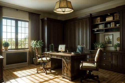 photo from pinterest of mediterranean-style interior designed (home office interior) with cabinets and office chair and computer desk and plant and desk lamp and cabinets. . . cinematic photo, highly detailed, cinematic lighting, ultra-detailed, ultrarealistic, photorealism, 8k. trending on pinterest. mediterranean interior design style. masterpiece, cinematic light, ultrarealistic+, photorealistic+, 8k, raw photo, realistic, sharp focus on eyes, (symmetrical eyes), (intact eyes), hyperrealistic, highest quality, best quality, , highly detailed, masterpiece, best quality, extremely detailed 8k wallpaper, masterpiece, best quality, ultra-detailed, best shadow, detailed background, detailed face, detailed eyes, high contrast, best illumination, detailed face, dulux, caustic, dynamic angle, detailed glow. dramatic lighting. highly detailed, insanely detailed hair, symmetrical, intricate details, professionally retouched, 8k high definition. strong bokeh. award winning photo.