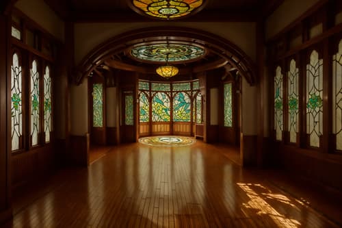 photo from pinterest of art nouveau-style interior designed (onsen interior) . with arches and curved forms and wallpaper patterns of stylized flowers and asymmetrical shapes and curved glass and stained glass and mosaics and soft, rounded lines and stained glass. . cinematic photo, highly detailed, cinematic lighting, ultra-detailed, ultrarealistic, photorealism, 8k. trending on pinterest. art nouveau interior design style. masterpiece, cinematic light, ultrarealistic+, photorealistic+, 8k, raw photo, realistic, sharp focus on eyes, (symmetrical eyes), (intact eyes), hyperrealistic, highest quality, best quality, , highly detailed, masterpiece, best quality, extremely detailed 8k wallpaper, masterpiece, best quality, ultra-detailed, best shadow, detailed background, detailed face, detailed eyes, high contrast, best illumination, detailed face, dulux, caustic, dynamic angle, detailed glow. dramatic lighting. highly detailed, insanely detailed hair, symmetrical, intricate details, professionally retouched, 8k high definition. strong bokeh. award winning photo.