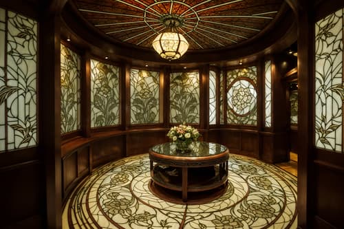 photo from pinterest of art nouveau-style interior designed (clothing store interior) . with soft, rounded lines and curved glass and wallpaper patterns of feathers and natural materials and wallpaper patterns of stylized flowers and stained glass and japanese motifs and wallpaper pattners of spider webs. . cinematic photo, highly detailed, cinematic lighting, ultra-detailed, ultrarealistic, photorealism, 8k. trending on pinterest. art nouveau interior design style. masterpiece, cinematic light, ultrarealistic+, photorealistic+, 8k, raw photo, realistic, sharp focus on eyes, (symmetrical eyes), (intact eyes), hyperrealistic, highest quality, best quality, , highly detailed, masterpiece, best quality, extremely detailed 8k wallpaper, masterpiece, best quality, ultra-detailed, best shadow, detailed background, detailed face, detailed eyes, high contrast, best illumination, detailed face, dulux, caustic, dynamic angle, detailed glow. dramatic lighting. highly detailed, insanely detailed hair, symmetrical, intricate details, professionally retouched, 8k high definition. strong bokeh. award winning photo.