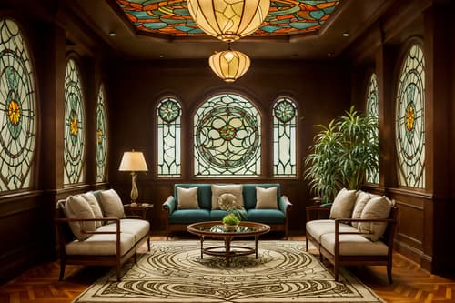 photo from pinterest of art nouveau-style interior designed (hotel lobby interior) with plant and sofas and hanging lamps and furniture and lounge chairs and coffee tables and rug and check in desk. . with soft, rounded lines and stained glass and asymmetrical shapes and wallpaper pattners of spider webs and wallpaper patterns of feathers and natural materials and mosaics and arches and curved forms. . cinematic photo, highly detailed, cinematic lighting, ultra-detailed, ultrarealistic, photorealism, 8k. trending on pinterest. art nouveau interior design style. masterpiece, cinematic light, ultrarealistic+, photorealistic+, 8k, raw photo, realistic, sharp focus on eyes, (symmetrical eyes), (intact eyes), hyperrealistic, highest quality, best quality, , highly detailed, masterpiece, best quality, extremely detailed 8k wallpaper, masterpiece, best quality, ultra-detailed, best shadow, detailed background, detailed face, detailed eyes, high contrast, best illumination, detailed face, dulux, caustic, dynamic angle, detailed glow. dramatic lighting. highly detailed, insanely detailed hair, symmetrical, intricate details, professionally retouched, 8k high definition. strong bokeh. award winning photo.