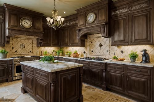 photo from pinterest of french country-style interior designed (kitchen interior) with sink and stove and plant and kitchen cabinets and worktops and refrigerator and sink. . with . . cinematic photo, highly detailed, cinematic lighting, ultra-detailed, ultrarealistic, photorealism, 8k. trending on pinterest. french country interior design style. masterpiece, cinematic light, ultrarealistic+, photorealistic+, 8k, raw photo, realistic, sharp focus on eyes, (symmetrical eyes), (intact eyes), hyperrealistic, highest quality, best quality, , highly detailed, masterpiece, best quality, extremely detailed 8k wallpaper, masterpiece, best quality, ultra-detailed, best shadow, detailed background, detailed face, detailed eyes, high contrast, best illumination, detailed face, dulux, caustic, dynamic angle, detailed glow. dramatic lighting. highly detailed, insanely detailed hair, symmetrical, intricate details, professionally retouched, 8k high definition. strong bokeh. award winning photo.