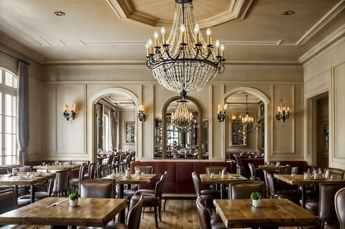 photo from pinterest of french country-style interior designed (restaurant interior) with restaurant chairs and restaurant decor and restaurant dining tables and restaurant bar and restaurant chairs. . with . . cinematic photo, highly detailed, cinematic lighting, ultra-detailed, ultrarealistic, photorealism, 8k. trending on pinterest. french country interior design style. masterpiece, cinematic light, ultrarealistic+, photorealistic+, 8k, raw photo, realistic, sharp focus on eyes, (symmetrical eyes), (intact eyes), hyperrealistic, highest quality, best quality, , highly detailed, masterpiece, best quality, extremely detailed 8k wallpaper, masterpiece, best quality, ultra-detailed, best shadow, detailed background, detailed face, detailed eyes, high contrast, best illumination, detailed face, dulux, caustic, dynamic angle, detailed glow. dramatic lighting. highly detailed, insanely detailed hair, symmetrical, intricate details, professionally retouched, 8k high definition. strong bokeh. award winning photo.