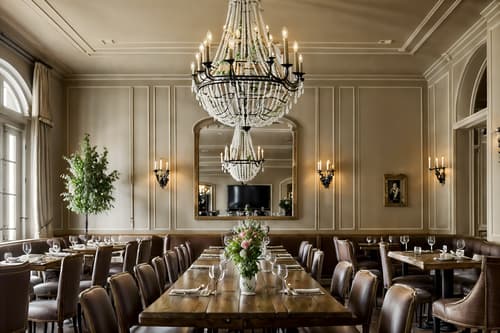 photo from pinterest of french country-style interior designed (restaurant interior) with restaurant chairs and restaurant decor and restaurant dining tables and restaurant bar and restaurant chairs. . with . . cinematic photo, highly detailed, cinematic lighting, ultra-detailed, ultrarealistic, photorealism, 8k. trending on pinterest. french country interior design style. masterpiece, cinematic light, ultrarealistic+, photorealistic+, 8k, raw photo, realistic, sharp focus on eyes, (symmetrical eyes), (intact eyes), hyperrealistic, highest quality, best quality, , highly detailed, masterpiece, best quality, extremely detailed 8k wallpaper, masterpiece, best quality, ultra-detailed, best shadow, detailed background, detailed face, detailed eyes, high contrast, best illumination, detailed face, dulux, caustic, dynamic angle, detailed glow. dramatic lighting. highly detailed, insanely detailed hair, symmetrical, intricate details, professionally retouched, 8k high definition. strong bokeh. award winning photo.