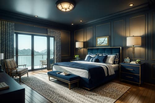 photo from pinterest of nautical-style interior designed (bedroom interior) with mirror and night light and accent chair and storage bench or ottoman and bedside table or night stand and bed and dresser closet and plant. . . cinematic photo, highly detailed, cinematic lighting, ultra-detailed, ultrarealistic, photorealism, 8k. trending on pinterest. nautical interior design style. masterpiece, cinematic light, ultrarealistic+, photorealistic+, 8k, raw photo, realistic, sharp focus on eyes, (symmetrical eyes), (intact eyes), hyperrealistic, highest quality, best quality, , highly detailed, masterpiece, best quality, extremely detailed 8k wallpaper, masterpiece, best quality, ultra-detailed, best shadow, detailed background, detailed face, detailed eyes, high contrast, best illumination, detailed face, dulux, caustic, dynamic angle, detailed glow. dramatic lighting. highly detailed, insanely detailed hair, symmetrical, intricate details, professionally retouched, 8k high definition. strong bokeh. award winning photo.