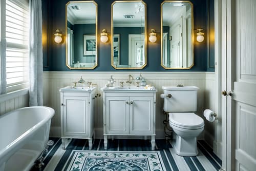 photo from pinterest of nautical-style interior designed (hotel bathroom interior) with bath towel and toilet seat and bathroom sink with faucet and bathroom cabinet and plant and shower and bath rail and bathtub. . . cinematic photo, highly detailed, cinematic lighting, ultra-detailed, ultrarealistic, photorealism, 8k. trending on pinterest. nautical interior design style. masterpiece, cinematic light, ultrarealistic+, photorealistic+, 8k, raw photo, realistic, sharp focus on eyes, (symmetrical eyes), (intact eyes), hyperrealistic, highest quality, best quality, , highly detailed, masterpiece, best quality, extremely detailed 8k wallpaper, masterpiece, best quality, ultra-detailed, best shadow, detailed background, detailed face, detailed eyes, high contrast, best illumination, detailed face, dulux, caustic, dynamic angle, detailed glow. dramatic lighting. highly detailed, insanely detailed hair, symmetrical, intricate details, professionally retouched, 8k high definition. strong bokeh. award winning photo.
