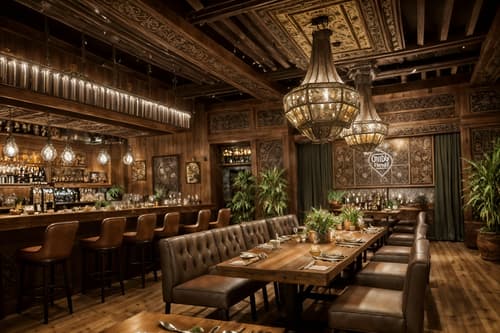 photo from pinterest of boho-chic-style interior designed (restaurant interior) with restaurant decor and restaurant chairs and restaurant bar and restaurant dining tables and restaurant decor. . . cinematic photo, highly detailed, cinematic lighting, ultra-detailed, ultrarealistic, photorealism, 8k. trending on pinterest. boho-chic interior design style. masterpiece, cinematic light, ultrarealistic+, photorealistic+, 8k, raw photo, realistic, sharp focus on eyes, (symmetrical eyes), (intact eyes), hyperrealistic, highest quality, best quality, , highly detailed, masterpiece, best quality, extremely detailed 8k wallpaper, masterpiece, best quality, ultra-detailed, best shadow, detailed background, detailed face, detailed eyes, high contrast, best illumination, detailed face, dulux, caustic, dynamic angle, detailed glow. dramatic lighting. highly detailed, insanely detailed hair, symmetrical, intricate details, professionally retouched, 8k high definition. strong bokeh. award winning photo.