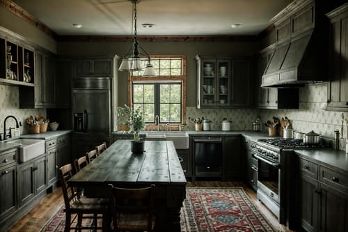 photo from pinterest of farmhouse-style interior designed (kitchen living combo interior) with occasional tables and stove and kitchen cabinets and sink and televisions and worktops and plant and rug. . with . . cinematic photo, highly detailed, cinematic lighting, ultra-detailed, ultrarealistic, photorealism, 8k. trending on pinterest. farmhouse interior design style. masterpiece, cinematic light, ultrarealistic+, photorealistic+, 8k, raw photo, realistic, sharp focus on eyes, (symmetrical eyes), (intact eyes), hyperrealistic, highest quality, best quality, , highly detailed, masterpiece, best quality, extremely detailed 8k wallpaper, masterpiece, best quality, ultra-detailed, best shadow, detailed background, detailed face, detailed eyes, high contrast, best illumination, detailed face, dulux, caustic, dynamic angle, detailed glow. dramatic lighting. highly detailed, insanely detailed hair, symmetrical, intricate details, professionally retouched, 8k high definition. strong bokeh. award winning photo.