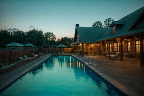 photo from pinterest of farmhouse-style designed (outdoor pool area ) with pool and pool lights and pool lounge chairs and pool. . with . . cinematic photo, highly detailed, cinematic lighting, ultra-detailed, ultrarealistic, photorealism, 8k. trending on pinterest. farmhouse design style. masterpiece, cinematic light, ultrarealistic+, photorealistic+, 8k, raw photo, realistic, sharp focus on eyes, (symmetrical eyes), (intact eyes), hyperrealistic, highest quality, best quality, , highly detailed, masterpiece, best quality, extremely detailed 8k wallpaper, masterpiece, best quality, ultra-detailed, best shadow, detailed background, detailed face, detailed eyes, high contrast, best illumination, detailed face, dulux, caustic, dynamic angle, detailed glow. dramatic lighting. highly detailed, insanely detailed hair, symmetrical, intricate details, professionally retouched, 8k high definition. strong bokeh. award winning photo.