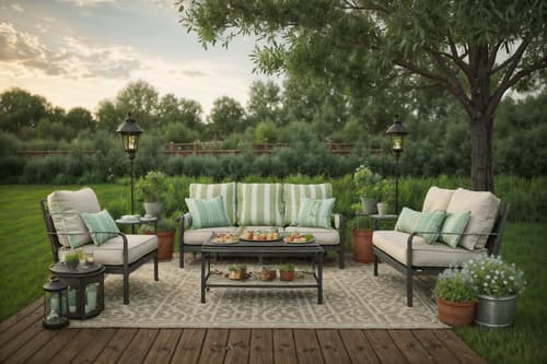 photo from pinterest of shabby chic-style designed (outdoor patio ) with grass and barbeque or grill and deck with deck chairs and plant and patio couch with pillows and grass. . . cinematic photo, highly detailed, cinematic lighting, ultra-detailed, ultrarealistic, photorealism, 8k. trending on pinterest. shabby chic design style. masterpiece, cinematic light, ultrarealistic+, photorealistic+, 8k, raw photo, realistic, sharp focus on eyes, (symmetrical eyes), (intact eyes), hyperrealistic, highest quality, best quality, , highly detailed, masterpiece, best quality, extremely detailed 8k wallpaper, masterpiece, best quality, ultra-detailed, best shadow, detailed background, detailed face, detailed eyes, high contrast, best illumination, detailed face, dulux, caustic, dynamic angle, detailed glow. dramatic lighting. highly detailed, insanely detailed hair, symmetrical, intricate details, professionally retouched, 8k high definition. strong bokeh. award winning photo.