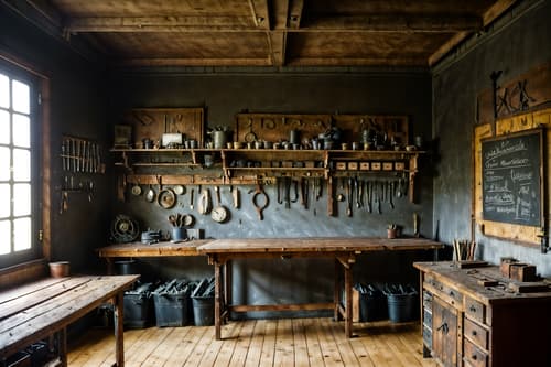 photo from pinterest of parisian-style interior designed (workshop interior) with wooden workbench and messy and tool wall and wooden workbench. . . cinematic photo, highly detailed, cinematic lighting, ultra-detailed, ultrarealistic, photorealism, 8k. trending on pinterest. parisian interior design style. masterpiece, cinematic light, ultrarealistic+, photorealistic+, 8k, raw photo, realistic, sharp focus on eyes, (symmetrical eyes), (intact eyes), hyperrealistic, highest quality, best quality, , highly detailed, masterpiece, best quality, extremely detailed 8k wallpaper, masterpiece, best quality, ultra-detailed, best shadow, detailed background, detailed face, detailed eyes, high contrast, best illumination, detailed face, dulux, caustic, dynamic angle, detailed glow. dramatic lighting. highly detailed, insanely detailed hair, symmetrical, intricate details, professionally retouched, 8k high definition. strong bokeh. award winning photo.