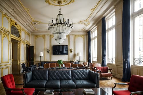 photo from pinterest of parisian-style interior designed (coworking space interior) with seating area with sofa and lounge chairs and office chairs and office desks and seating area with sofa. . . cinematic photo, highly detailed, cinematic lighting, ultra-detailed, ultrarealistic, photorealism, 8k. trending on pinterest. parisian interior design style. masterpiece, cinematic light, ultrarealistic+, photorealistic+, 8k, raw photo, realistic, sharp focus on eyes, (symmetrical eyes), (intact eyes), hyperrealistic, highest quality, best quality, , highly detailed, masterpiece, best quality, extremely detailed 8k wallpaper, masterpiece, best quality, ultra-detailed, best shadow, detailed background, detailed face, detailed eyes, high contrast, best illumination, detailed face, dulux, caustic, dynamic angle, detailed glow. dramatic lighting. highly detailed, insanely detailed hair, symmetrical, intricate details, professionally retouched, 8k high definition. strong bokeh. award winning photo.