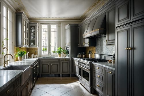photo from pinterest of parisian-style interior designed (kitchen interior) with sink and refrigerator and worktops and stove and plant and kitchen cabinets and sink. . . cinematic photo, highly detailed, cinematic lighting, ultra-detailed, ultrarealistic, photorealism, 8k. trending on pinterest. parisian interior design style. masterpiece, cinematic light, ultrarealistic+, photorealistic+, 8k, raw photo, realistic, sharp focus on eyes, (symmetrical eyes), (intact eyes), hyperrealistic, highest quality, best quality, , highly detailed, masterpiece, best quality, extremely detailed 8k wallpaper, masterpiece, best quality, ultra-detailed, best shadow, detailed background, detailed face, detailed eyes, high contrast, best illumination, detailed face, dulux, caustic, dynamic angle, detailed glow. dramatic lighting. highly detailed, insanely detailed hair, symmetrical, intricate details, professionally retouched, 8k high definition. strong bokeh. award winning photo.