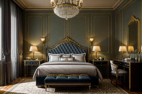 photo from pinterest of parisian-style interior designed (hotel room interior) with night light and plant and storage bench or ottoman and hotel bathroom and headboard and dresser closet and bed and working desk with desk chair. . . cinematic photo, highly detailed, cinematic lighting, ultra-detailed, ultrarealistic, photorealism, 8k. trending on pinterest. parisian interior design style. masterpiece, cinematic light, ultrarealistic+, photorealistic+, 8k, raw photo, realistic, sharp focus on eyes, (symmetrical eyes), (intact eyes), hyperrealistic, highest quality, best quality, , highly detailed, masterpiece, best quality, extremely detailed 8k wallpaper, masterpiece, best quality, ultra-detailed, best shadow, detailed background, detailed face, detailed eyes, high contrast, best illumination, detailed face, dulux, caustic, dynamic angle, detailed glow. dramatic lighting. highly detailed, insanely detailed hair, symmetrical, intricate details, professionally retouched, 8k high definition. strong bokeh. award winning photo.