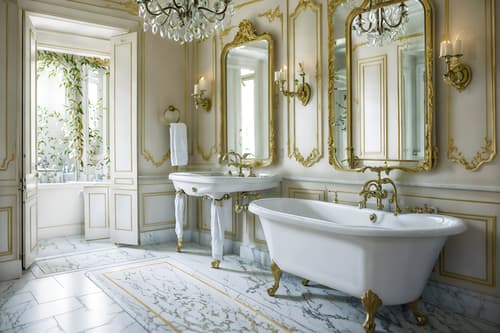 photo from pinterest of parisian-style interior designed (bathroom interior) with waste basket and bathtub and mirror and bath rail and bath towel and bathroom cabinet and bathroom sink with faucet and shower. . . cinematic photo, highly detailed, cinematic lighting, ultra-detailed, ultrarealistic, photorealism, 8k. trending on pinterest. parisian interior design style. masterpiece, cinematic light, ultrarealistic+, photorealistic+, 8k, raw photo, realistic, sharp focus on eyes, (symmetrical eyes), (intact eyes), hyperrealistic, highest quality, best quality, , highly detailed, masterpiece, best quality, extremely detailed 8k wallpaper, masterpiece, best quality, ultra-detailed, best shadow, detailed background, detailed face, detailed eyes, high contrast, best illumination, detailed face, dulux, caustic, dynamic angle, detailed glow. dramatic lighting. highly detailed, insanely detailed hair, symmetrical, intricate details, professionally retouched, 8k high definition. strong bokeh. award winning photo.