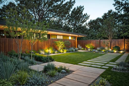 photo from pinterest of midcentury modern-style designed (outdoor garden ) with grass and garden tree and garden plants and grass. . with muted tones and organic and geometric shapes and graphic shapes and natural and manmade materials and vibrant colors and minimalist and wood pendant light mid century modern chandelier and integrating indoor and outdoor motifs. . cinematic photo, highly detailed, cinematic lighting, ultra-detailed, ultrarealistic, photorealism, 8k. trending on pinterest. midcentury modern design style. masterpiece, cinematic light, ultrarealistic+, photorealistic+, 8k, raw photo, realistic, sharp focus on eyes, (symmetrical eyes), (intact eyes), hyperrealistic, highest quality, best quality, , highly detailed, masterpiece, best quality, extremely detailed 8k wallpaper, masterpiece, best quality, ultra-detailed, best shadow, detailed background, detailed face, detailed eyes, high contrast, best illumination, detailed face, dulux, caustic, dynamic angle, detailed glow. dramatic lighting. highly detailed, insanely detailed hair, symmetrical, intricate details, professionally retouched, 8k high definition. strong bokeh. award winning photo.