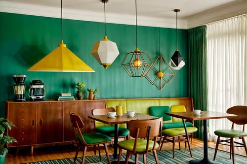 photo from pinterest of midcentury modern-style interior designed (coffee shop interior) . with vibrant colors and natural and manmade materials and mid century modern mobile chandelier and graphic shapes and integrating indoor and outdoor motifs and minimalist and muted tones and organic and geometric shapes. . cinematic photo, highly detailed, cinematic lighting, ultra-detailed, ultrarealistic, photorealism, 8k. trending on pinterest. midcentury modern interior design style. masterpiece, cinematic light, ultrarealistic+, photorealistic+, 8k, raw photo, realistic, sharp focus on eyes, (symmetrical eyes), (intact eyes), hyperrealistic, highest quality, best quality, , highly detailed, masterpiece, best quality, extremely detailed 8k wallpaper, masterpiece, best quality, ultra-detailed, best shadow, detailed background, detailed face, detailed eyes, high contrast, best illumination, detailed face, dulux, caustic, dynamic angle, detailed glow. dramatic lighting. highly detailed, insanely detailed hair, symmetrical, intricate details, professionally retouched, 8k high definition. strong bokeh. award winning photo.
