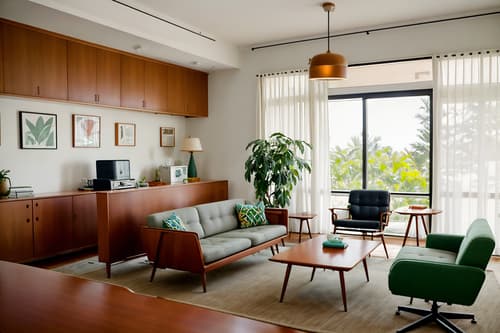 photo from pinterest of midcentury modern-style interior designed (coworking space interior) with lounge chairs and office desks and seating area with sofa and office chairs and lounge chairs. . with graphic shapes and integrating indoor and outdoor motifs and nature indoors and minimalist and wood pendant light mid century modern chandelier and clean lines and muted tones and function over form. . cinematic photo, highly detailed, cinematic lighting, ultra-detailed, ultrarealistic, photorealism, 8k. trending on pinterest. midcentury modern interior design style. masterpiece, cinematic light, ultrarealistic+, photorealistic+, 8k, raw photo, realistic, sharp focus on eyes, (symmetrical eyes), (intact eyes), hyperrealistic, highest quality, best quality, , highly detailed, masterpiece, best quality, extremely detailed 8k wallpaper, masterpiece, best quality, ultra-detailed, best shadow, detailed background, detailed face, detailed eyes, high contrast, best illumination, detailed face, dulux, caustic, dynamic angle, detailed glow. dramatic lighting. highly detailed, insanely detailed hair, symmetrical, intricate details, professionally retouched, 8k high definition. strong bokeh. award winning photo.