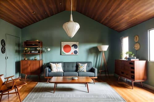 photo from pinterest of midcentury modern-style interior designed (attic interior) . with integrating indoor and outdoor motifs and function over form and clean lines and natural and manmade materials and graphic shapes and vibrant colors and muted tones and wood pendant light mid century modern chandelier. . cinematic photo, highly detailed, cinematic lighting, ultra-detailed, ultrarealistic, photorealism, 8k. trending on pinterest. midcentury modern interior design style. masterpiece, cinematic light, ultrarealistic+, photorealistic+, 8k, raw photo, realistic, sharp focus on eyes, (symmetrical eyes), (intact eyes), hyperrealistic, highest quality, best quality, , highly detailed, masterpiece, best quality, extremely detailed 8k wallpaper, masterpiece, best quality, ultra-detailed, best shadow, detailed background, detailed face, detailed eyes, high contrast, best illumination, detailed face, dulux, caustic, dynamic angle, detailed glow. dramatic lighting. highly detailed, insanely detailed hair, symmetrical, intricate details, professionally retouched, 8k high definition. strong bokeh. award winning photo.