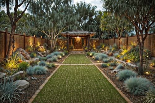 photo from pinterest of tribal-style designed (outdoor garden ) with grass and garden plants and garden tree and grass. . with intricate grass weaving and desert colours and hand dyed batik fabrics and animal furslinen and tribal patterns and smooth worn timbers and sculptures and artworks and tribal revival. . cinematic photo, highly detailed, cinematic lighting, ultra-detailed, ultrarealistic, photorealism, 8k. trending on pinterest. tribal design style. masterpiece, cinematic light, ultrarealistic+, photorealistic+, 8k, raw photo, realistic, sharp focus on eyes, (symmetrical eyes), (intact eyes), hyperrealistic, highest quality, best quality, , highly detailed, masterpiece, best quality, extremely detailed 8k wallpaper, masterpiece, best quality, ultra-detailed, best shadow, detailed background, detailed face, detailed eyes, high contrast, best illumination, detailed face, dulux, caustic, dynamic angle, detailed glow. dramatic lighting. highly detailed, insanely detailed hair, symmetrical, intricate details, professionally retouched, 8k high definition. strong bokeh. award winning photo.