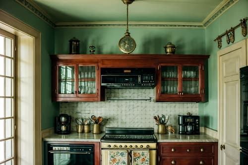 photo from pinterest of vintage-style interior designed (kitchen living combo interior) with worktops and sink and furniture and refrigerator and sofa and televisions and rug and bookshelves. . with . . cinematic photo, highly detailed, cinematic lighting, ultra-detailed, ultrarealistic, photorealism, 8k. trending on pinterest. vintage interior design style. masterpiece, cinematic light, ultrarealistic+, photorealistic+, 8k, raw photo, realistic, sharp focus on eyes, (symmetrical eyes), (intact eyes), hyperrealistic, highest quality, best quality, , highly detailed, masterpiece, best quality, extremely detailed 8k wallpaper, masterpiece, best quality, ultra-detailed, best shadow, detailed background, detailed face, detailed eyes, high contrast, best illumination, detailed face, dulux, caustic, dynamic angle, detailed glow. dramatic lighting. highly detailed, insanely detailed hair, symmetrical, intricate details, professionally retouched, 8k high definition. strong bokeh. award winning photo.