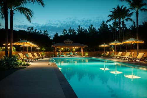photo from pinterest of vintage-style designed (outdoor pool area ) with pool and pool lights and pool lounge chairs and pool. . with . . cinematic photo, highly detailed, cinematic lighting, ultra-detailed, ultrarealistic, photorealism, 8k. trending on pinterest. vintage design style. masterpiece, cinematic light, ultrarealistic+, photorealistic+, 8k, raw photo, realistic, sharp focus on eyes, (symmetrical eyes), (intact eyes), hyperrealistic, highest quality, best quality, , highly detailed, masterpiece, best quality, extremely detailed 8k wallpaper, masterpiece, best quality, ultra-detailed, best shadow, detailed background, detailed face, detailed eyes, high contrast, best illumination, detailed face, dulux, caustic, dynamic angle, detailed glow. dramatic lighting. highly detailed, insanely detailed hair, symmetrical, intricate details, professionally retouched, 8k high definition. strong bokeh. award winning photo.