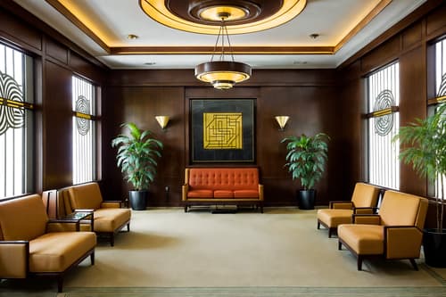 photo from pinterest of art deco-style interior designed (office interior) with windows and lounge chairs and office chairs and seating area with sofa and computer desks and office desks and cabinets and plants. . with bold geometry and rich colors and stream-lined forms and luxury and abstract patterns and decadent detail and geometric lines and glamour. . cinematic photo, highly detailed, cinematic lighting, ultra-detailed, ultrarealistic, photorealism, 8k. trending on pinterest. art deco interior design style. masterpiece, cinematic light, ultrarealistic+, photorealistic+, 8k, raw photo, realistic, sharp focus on eyes, (symmetrical eyes), (intact eyes), hyperrealistic, highest quality, best quality, , highly detailed, masterpiece, best quality, extremely detailed 8k wallpaper, masterpiece, best quality, ultra-detailed, best shadow, detailed background, detailed face, detailed eyes, high contrast, best illumination, detailed face, dulux, caustic, dynamic angle, detailed glow. dramatic lighting. highly detailed, insanely detailed hair, symmetrical, intricate details, professionally retouched, 8k high definition. strong bokeh. award winning photo.